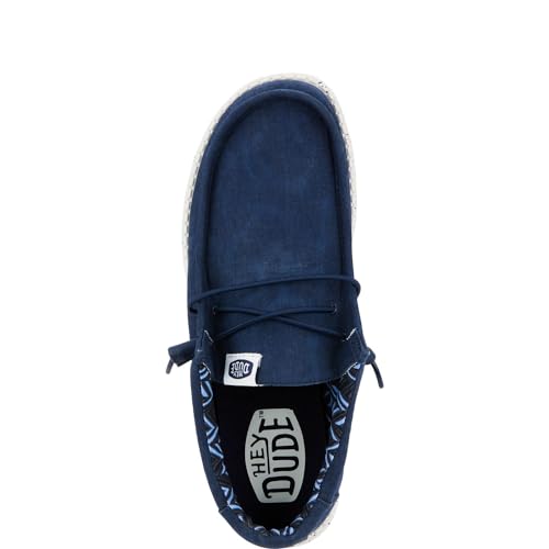 image for HEYDUDE Men's Wally Stretch Canvas Navy Size 15 | Men's Shoes | Men Sl
