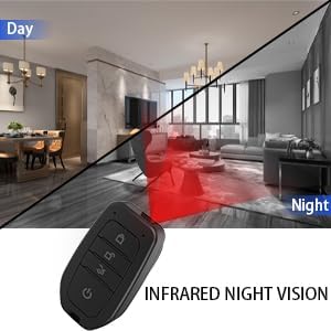 Miniatura 6 de Cámara de niñera pequeña 2K HD con detección de movimiento de visión nocturna IR automática AI, cámara de seguridad de 64 GB