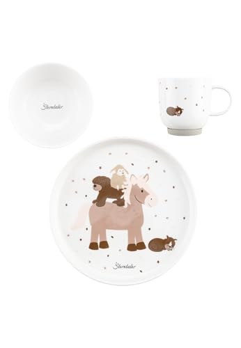 Sterntaler Geschirrset aus Porzellan Bauernhof - Geschirr Set mit...
