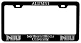 Northern Illinois Huskies Alumni Engraved Metal License Plate Frame Officially Licensed Black