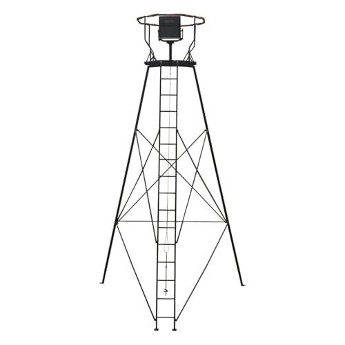 Image of Guide Gear Heavy-Duty 20' Hunting Tripod Stand Climbing Elevated Swivel Hunt Seat Gear Equipment Accessories