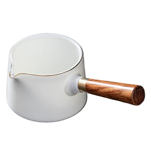 クリエイティブセラミックコーヒーカップ コーヒーカップ、ティーカップ、260 ミリリットル磁器フェアカップ木製サイドハンドルティーカップ茶海カンフー茶道