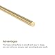 sourcing map Messingstange, Massiv Messing Rundstab 2mm Durchmesser 300mm Länge Drehstange für RC Modell DIY Handwerk Packung von 16