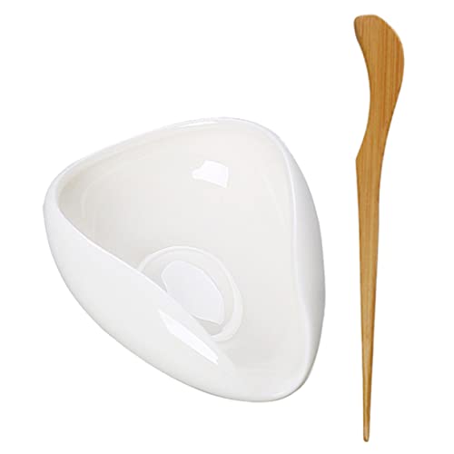 CIYODO 1Set Ceramic Tea Dispensing Cup Leaf Container Spoon for Home Office Tea Ceremony Odor Tea Accessories for Loose Leaf Tea and Beans