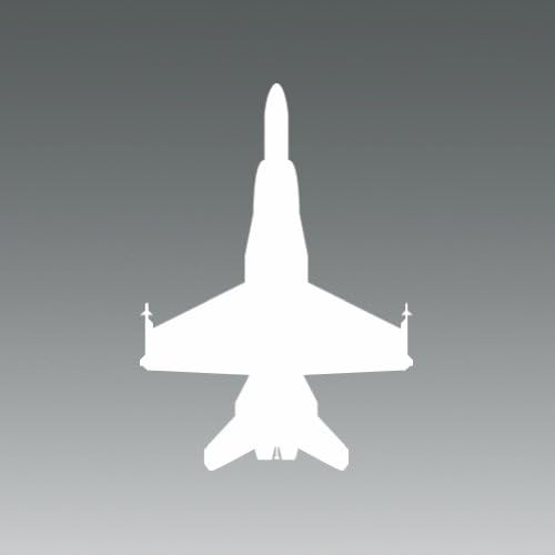 (2x) F-18 Hornet - White - Sticker - Decal - Die Cut
