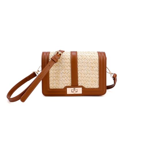 Image of Ayliss Straw Crossbody Bags for Women Straw Purses Handbags Shoulder Clutch Purse Summer Beach Woven Bags for Vacation