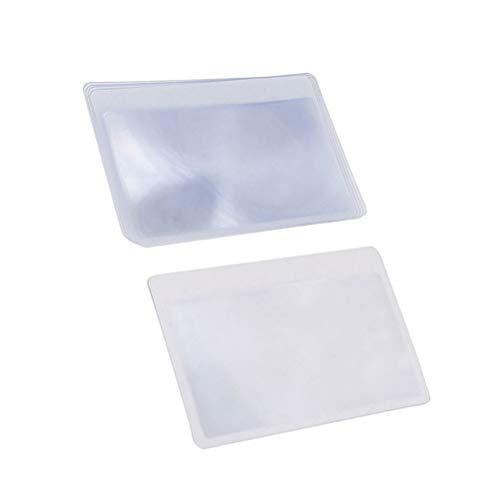 NUOBESTY Lente de aumento de PVC portátil ultra-fina lente de leitura tamanho cartão 12 peças 85 x 5