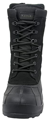 Kamik Men's Nation Plus Snow Boot, Black/Charcoal, 8.5 W US2
