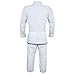 Zafco Sports Brazilian Jiu Jitsu Gi BJJ Gi for Men & Women Grappling gi Uniform Kimonos Light, Preshrunk, with White Belt (White, A1L)