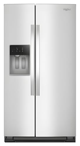 Whirlpool WRSC5536RZ 20.59 Cu. Ft. Stainless Side-by-Side Counter-Depth Freestanding Refrigerator