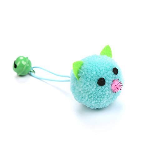 STOBOK Brinquedo de gato de pelúcia com 5 peças, rato, pompom, gato, mastigar, brinquedo molar, brin