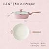 SENSARTE Nonstick Ceramic Skillet with Lid 11-inch, 4.5QT Non Toxic Deep Frying Pan, Saute Pan with Lid, Stay-cool Handle, Healthy Cooking Pot, Induction Compatible, Pink #5