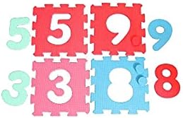 Soft Numbers Play Mats - Interlocking Foam Mat for Children - Activity Puzzle Playmats - Floor Protection - EVA Foam Rubber Numbers Mat - 0-9 = 10 Mats in Total