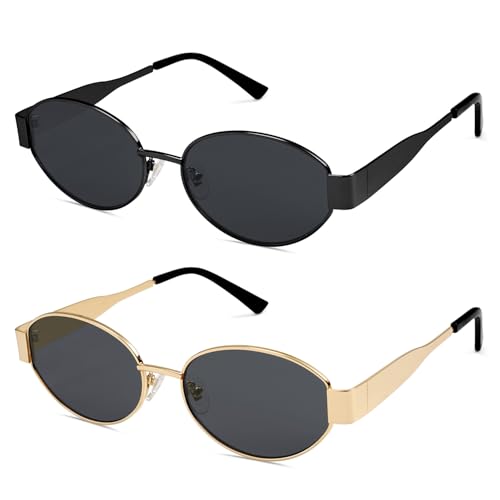 SOJOS Retro Oval Sunglasses for Women Men Trendy Sun Glasses Clas...