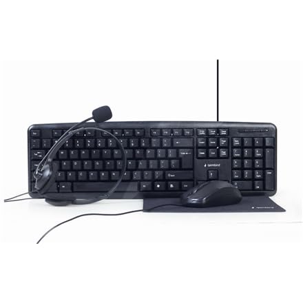 Gembird KBS-UO4-01 4 en 1 TECLADO (RATÓN, AURICULARES, ALFOMBRILLA