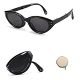 WAYIKK Cat Eye TR Frame Children's Folding Sunglasses Outdoor UV Protection Sunscreen Children's Sunglasses,1