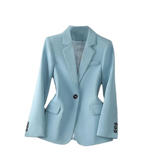 Women Blazer Spring Autumn Business Work Wear Long Sleeve Single Button Solid Formal Jacke