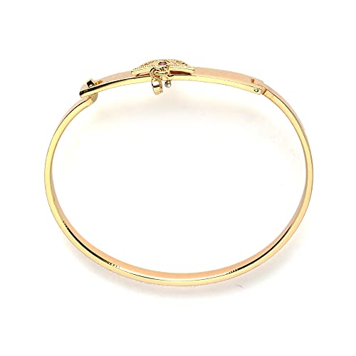 Gold-Plated American Diamond Bangle Bracelet