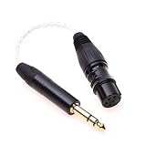 GAGACOCC 8 Cores Braid Pcocc Silver Plated Cable 1/4 6.35mm Male to 4-pin XLR Female Balanced Cable