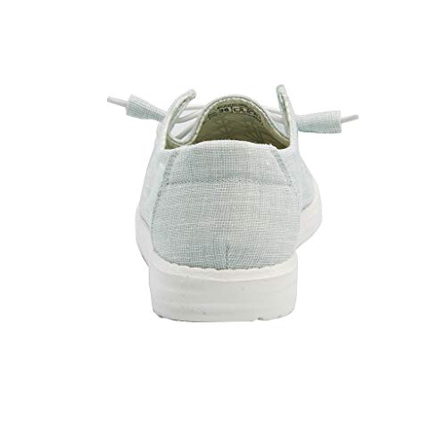 Image of HEYDUDE Women's Wendy Sparkling Mint Size 5 | Womens Shoes | Womens Lace Up Loafers | Comfortable & Light-Weight