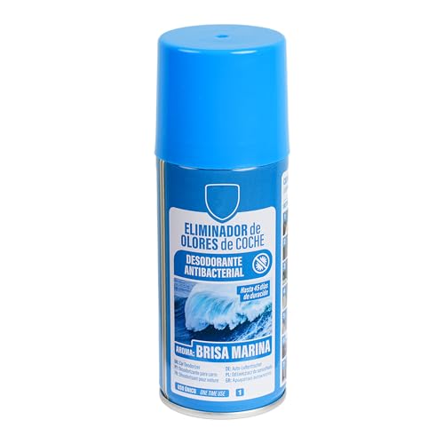 H HANSEL HOME Eliminador de Olores Coche de Descarga Única, Ambientador Coche Nuevo, Limpiador Aire Acondicionado Coche, Elimina el Olor y la Humedad, 1 Unidad x 150ml - Brisa Marina