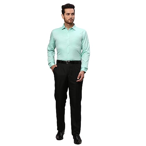 Image of Park Avenue Men's Pure Cotton Structure Pattern Slim Fit Semi Cutaway Collar Full Sleeve Formal Shirt