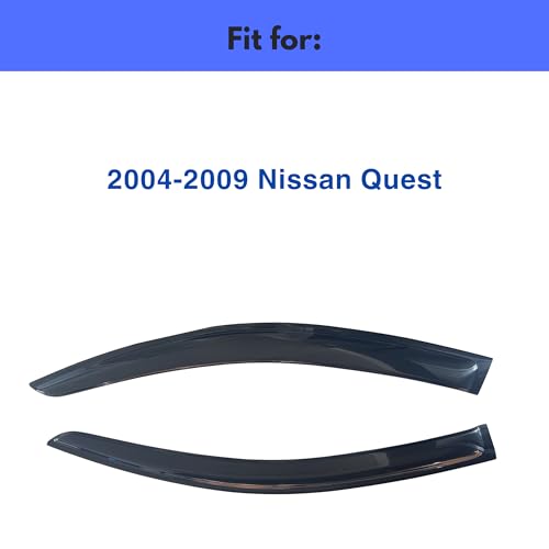 Image of IG Window Visors Fit for 2004-2009 Nissan Quest, Out-Channel Rain Guards Vent Wind Deflectors 2PC, Car Accessories for 04-09 Quest