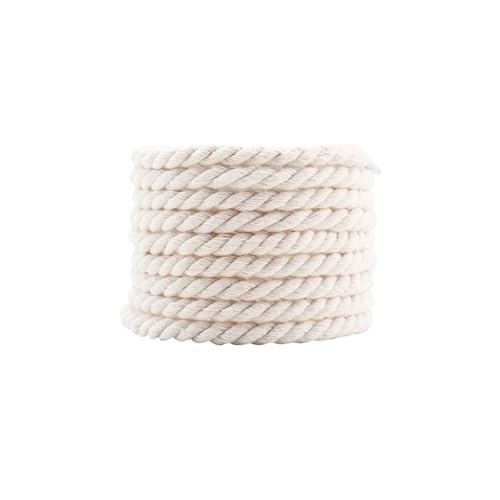 1組 6mm厚コットンツイストロープ靴紐 スニーカー&ブーツ用 - 長さ120/140/160cm(Beige,120cm)
