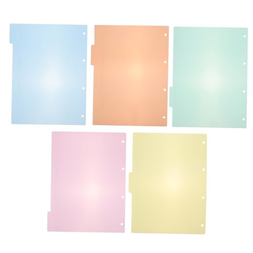 TIDTALEO 10個 バインダー用カラーインデックス仕切りカード 紙製 挿入可能ラベル付き オフィス 学校 家向け