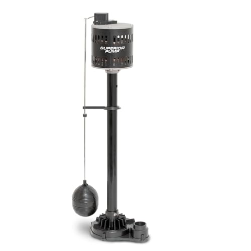 Superior Pump 92553 1/2 HP Thermoplastic Pedestal Pump, Black