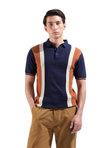 Polo manches mi-longues en tricot marine pour vos journées casual chic