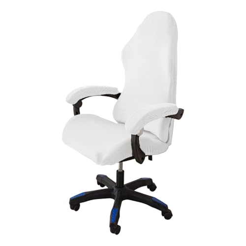 tintoke Gaming Stuhl bezug 4 STK mit Armlehnen/stuhlrücken bezug/sitzbezug bürostuhl,GamingStuhlbezüge Anti-Rutsch,Abnehmbar,waschbar,Gute Elastizität,für Gaming-Stühle, Computerstühle (Weiß)