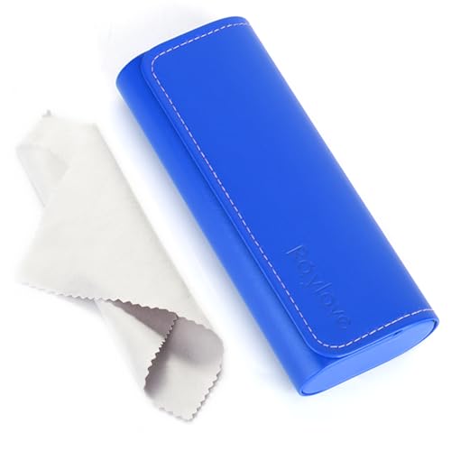 Image of RayLove Hard Shell Glasses Case, Lightweight Leather Eyeglass Case, Travel-Friendly Sunglasses Protector for Men & Women