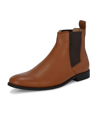 Image of EL PASO Men Faux Leather Casual Chelsea Boots