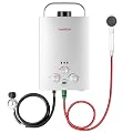 GasBRUH Tankless Water Heater Outdoor, 1.58 GPM, 6L Portable Propane Camping Water Heater with Overheating Protection for Indoor,RV,Camping