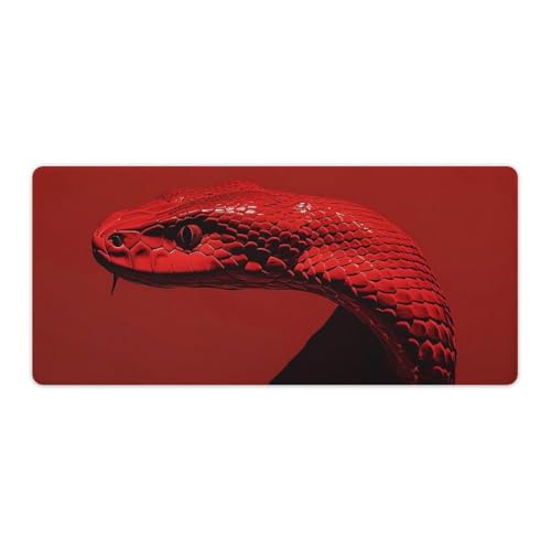 Tapis de souris gamer antidérapant serpent rouge 40x90 cm pour une précision maximale de glisse