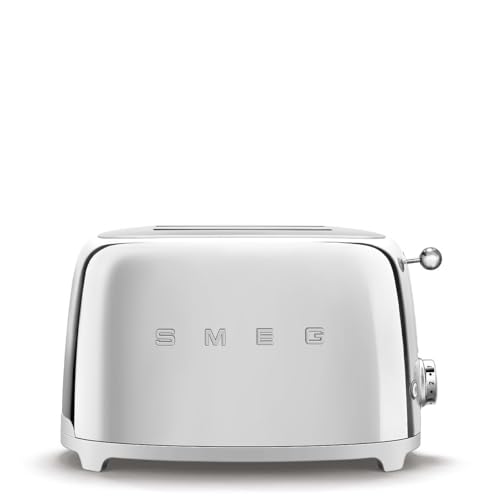 Smeg Tostador TSF01SSEU, 950 W, Acero Inoxidable, 2 Ranuras, cromo