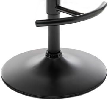 Vista 8 de Juego de 2 taburetes de bar giratorios de piel sintética modernos de mediados de siglo, sillas de bar ajustables con respaldo bajo para taburete