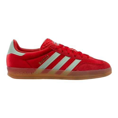 adidas Gazelle Indoor Womens Lifestyle Shoes (Scarlet/Hazy Green/Gum)