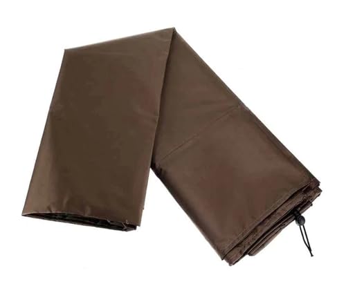 Couverture table jardin 150x150x70cm bâche marron imperméable - 7