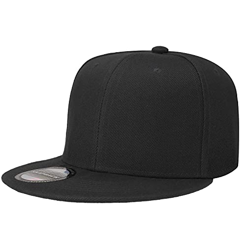 Image of Falari Wholesale 12 Pack Snapback Hat Cap Hip Hop Style Flat Bill Blank Solid Color Adjustable Size