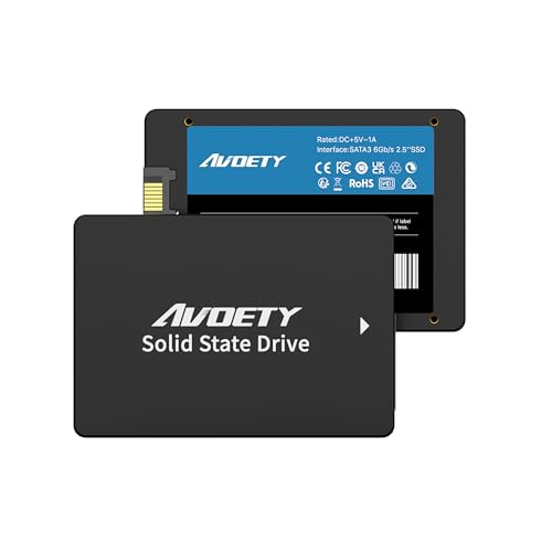 AVOETY SSD SATA III 2,5'– SSD 256 GB Velocità di lettura 550 MB/s, Internal Solid State Drive 3D NAND per Prestazioni più veloci su PC/desktop e laptop (AS550)