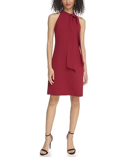 Image of Vince Camuto Women's Sleeveless Halter Tie Neck Shift Mini Dress