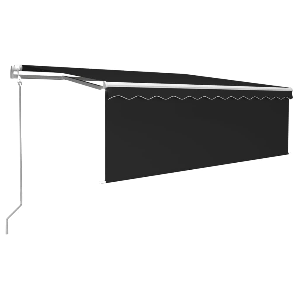 Auvent automatique store capteur de vent et LED 4x3m Anthracite