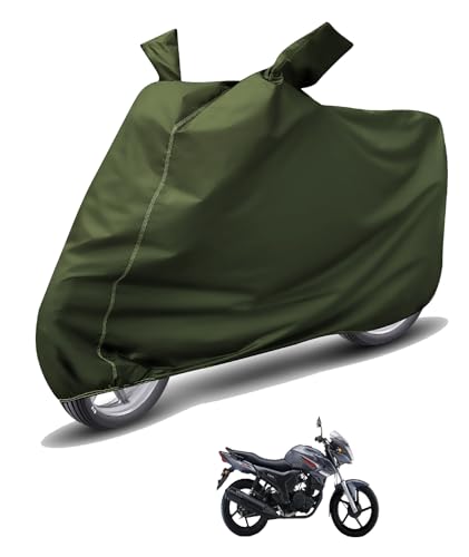 Image of Auto Hub Waterproof Bike Cover Compatible with Yamaha SZ-S Dustproof, UV Protection Two Wheeler Bike SZ-S Cover - Green