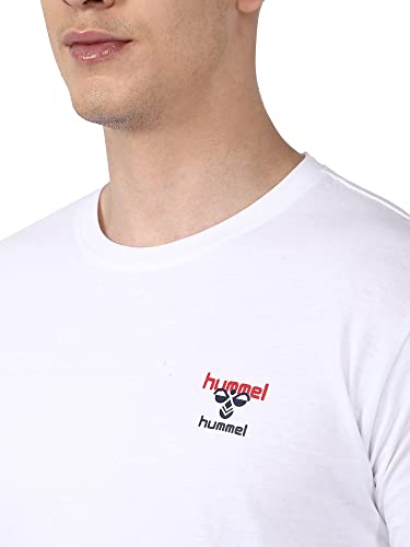 Image of hummel Champ Round Neck Cotton Rich Half Sleeve Solid Regular fit Cottonpoly T-Shirt for Men Comfortable Soft Breathable Fabric Stretchable for Everyday Use Ideal for Casualwear