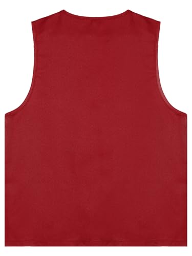 Kaerm Kids Boys Girls Sleeveless Volunteer Activities Vest Front Zipper Waiter Bartender Waistcoat4