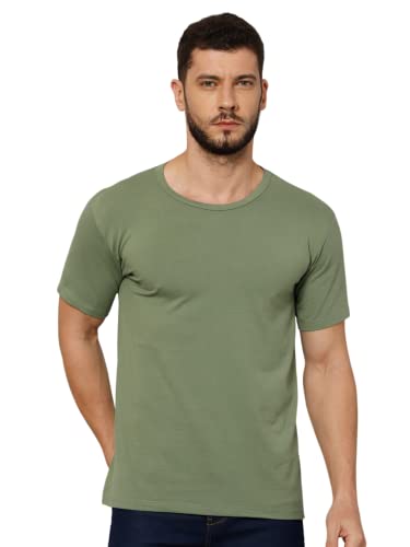 Image of T-Shirt for Men - 100% Cotton Casual T-Shirt | Half Sleeve, Round Neck 4 Way Stretch Fabric | Slim Fit T-Shirt