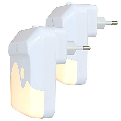 Preisvergleich Produktbild Plug-in Nachtlicht, Dimmbare LED-Wandleuchte für Kinder / Schlafzimmer / Küche, Dämmerungssensor mit 2700K / 6000K 2 Modi Optional