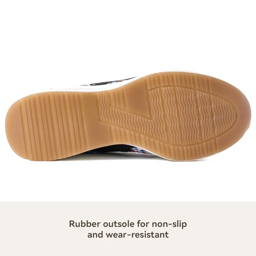 Cestfini Graffiti High Top Sneakers for Women Breathable White Black Platform Sneakers Lace up Womens Canvas Shoes4